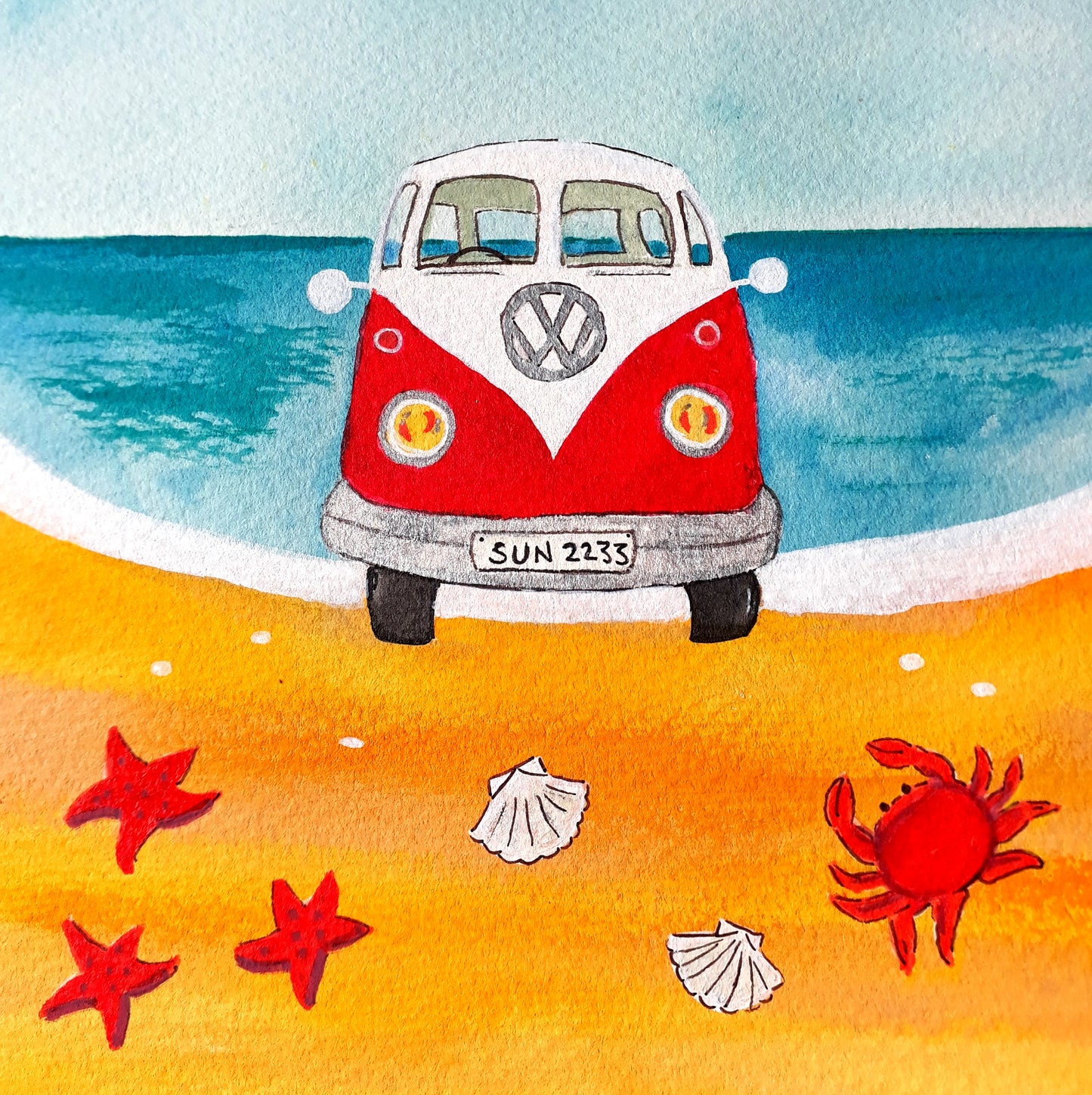 Campervan Blank Card