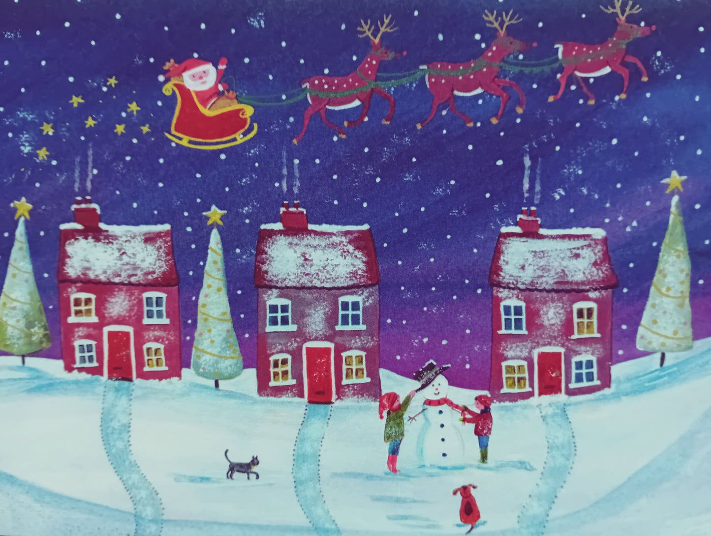 Snowy Eve Blank Christmas Card